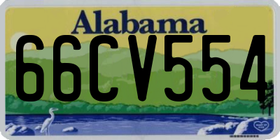 AL license plate 66CV554