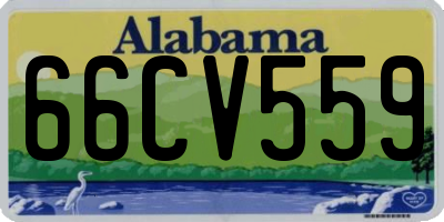 AL license plate 66CV559