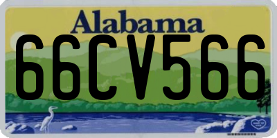 AL license plate 66CV566