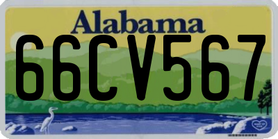 AL license plate 66CV567