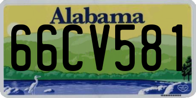 AL license plate 66CV581