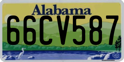 AL license plate 66CV587