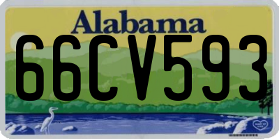AL license plate 66CV593