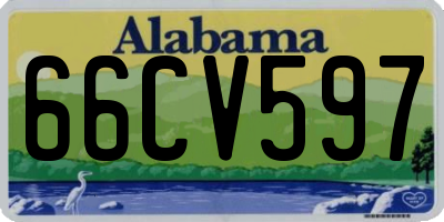 AL license plate 66CV597