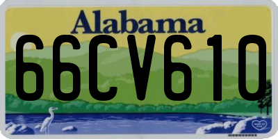 AL license plate 66CV610
