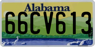 AL license plate 66CV613