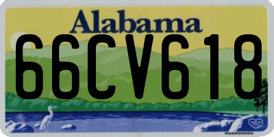 AL license plate 66CV618