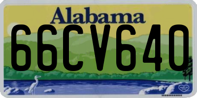 AL license plate 66CV640