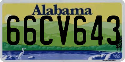 AL license plate 66CV643