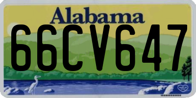 AL license plate 66CV647