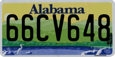 AL license plate 66CV648