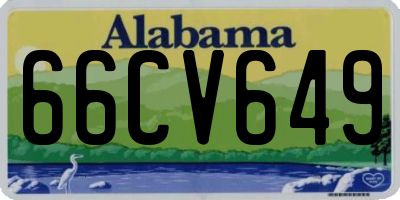 AL license plate 66CV649