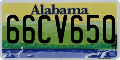 AL license plate 66CV650