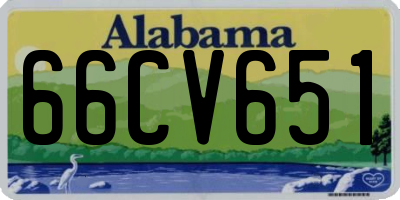 AL license plate 66CV651