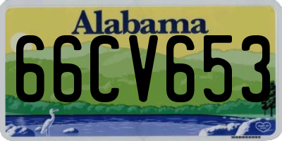 AL license plate 66CV653