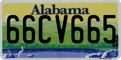 AL license plate 66CV665