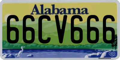 AL license plate 66CV666