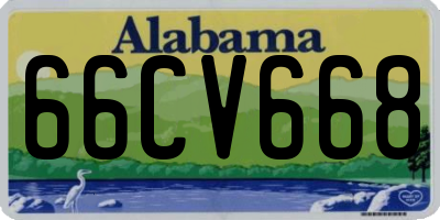 AL license plate 66CV668