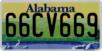 AL license plate 66CV669