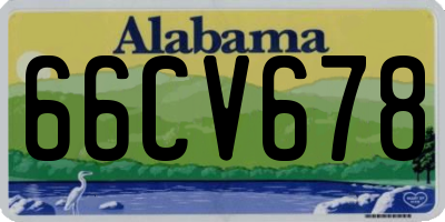 AL license plate 66CV678