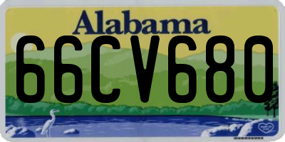 AL license plate 66CV680