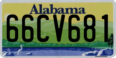 AL license plate 66CV681