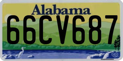 AL license plate 66CV687