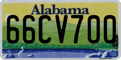 AL license plate 66CV700