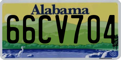 AL license plate 66CV704