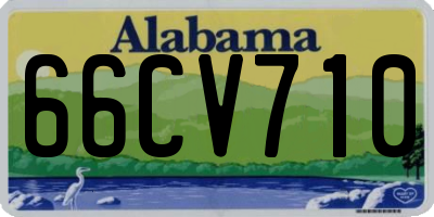 AL license plate 66CV710