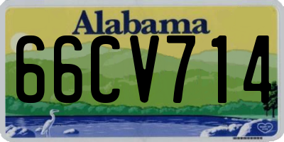 AL license plate 66CV714