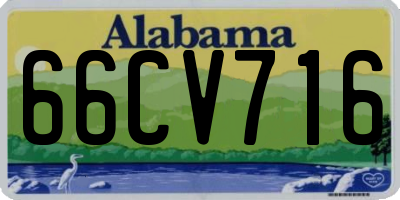 AL license plate 66CV716