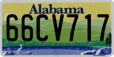 AL license plate 66CV717