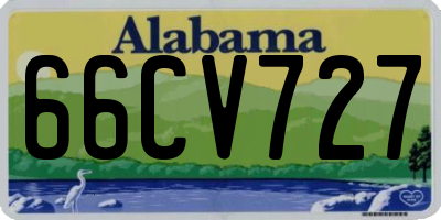 AL license plate 66CV727
