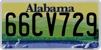 AL license plate 66CV729