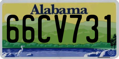 AL license plate 66CV731