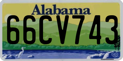 AL license plate 66CV743