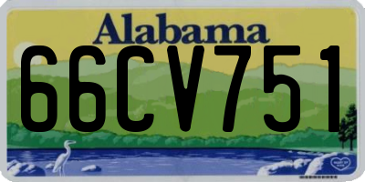 AL license plate 66CV751