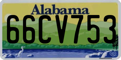 AL license plate 66CV753