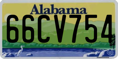 AL license plate 66CV754