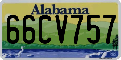AL license plate 66CV757