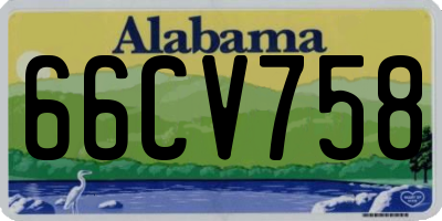 AL license plate 66CV758