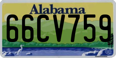 AL license plate 66CV759