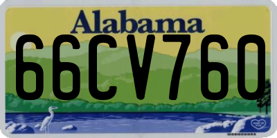 AL license plate 66CV760