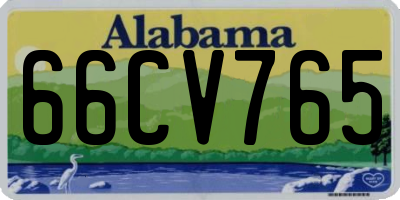AL license plate 66CV765