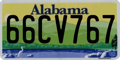 AL license plate 66CV767