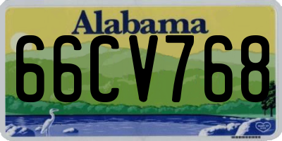 AL license plate 66CV768