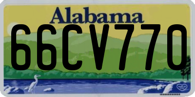 AL license plate 66CV770