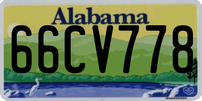 AL license plate 66CV778