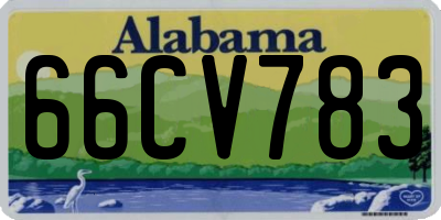 AL license plate 66CV783